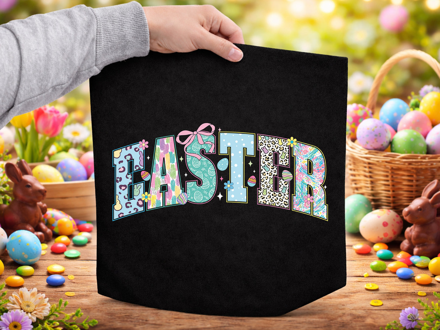Preppy Varsity Easter Sublimation Print