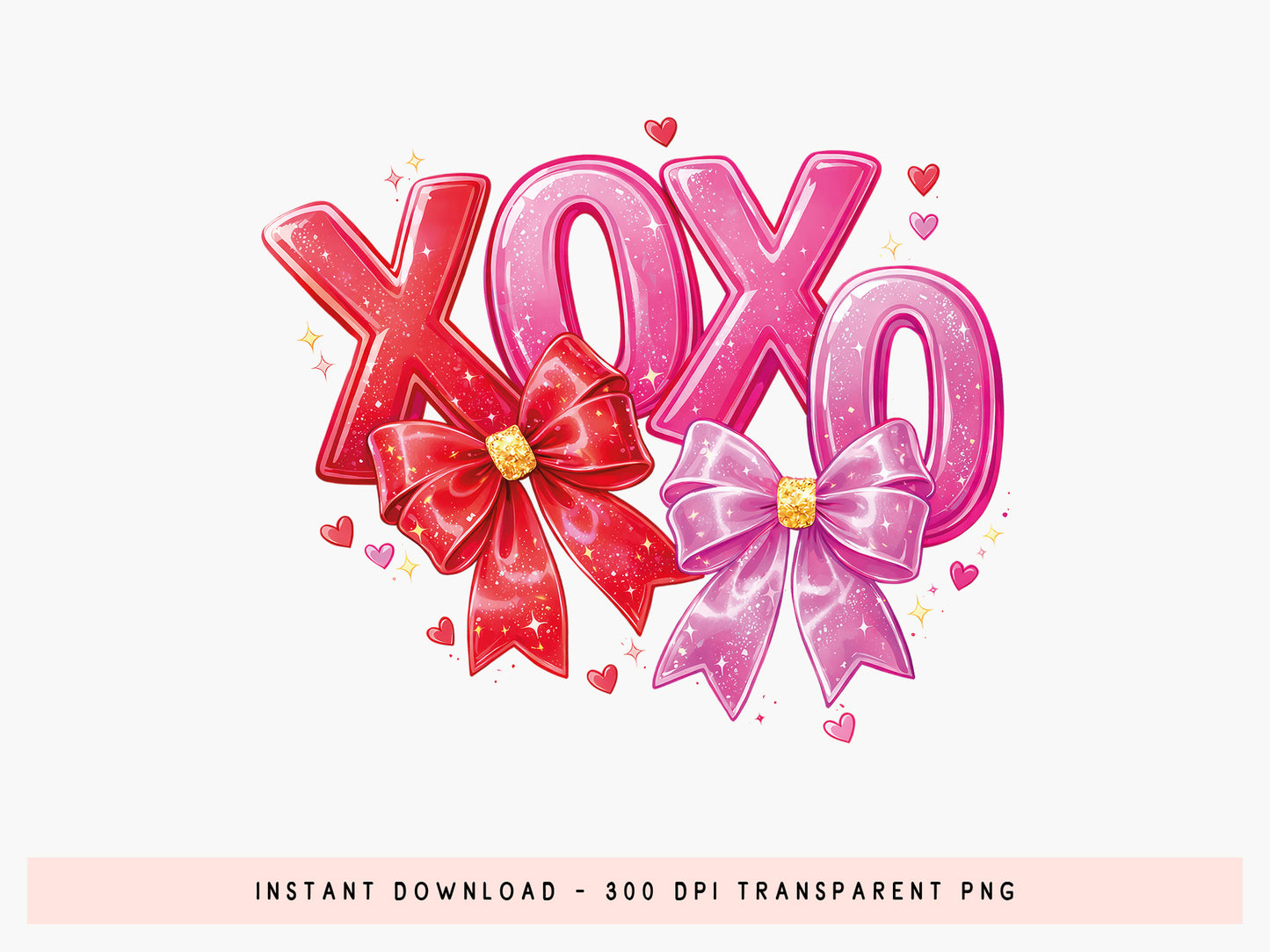 Preppy Xoxo Valentine Coquette PNG Sublimation