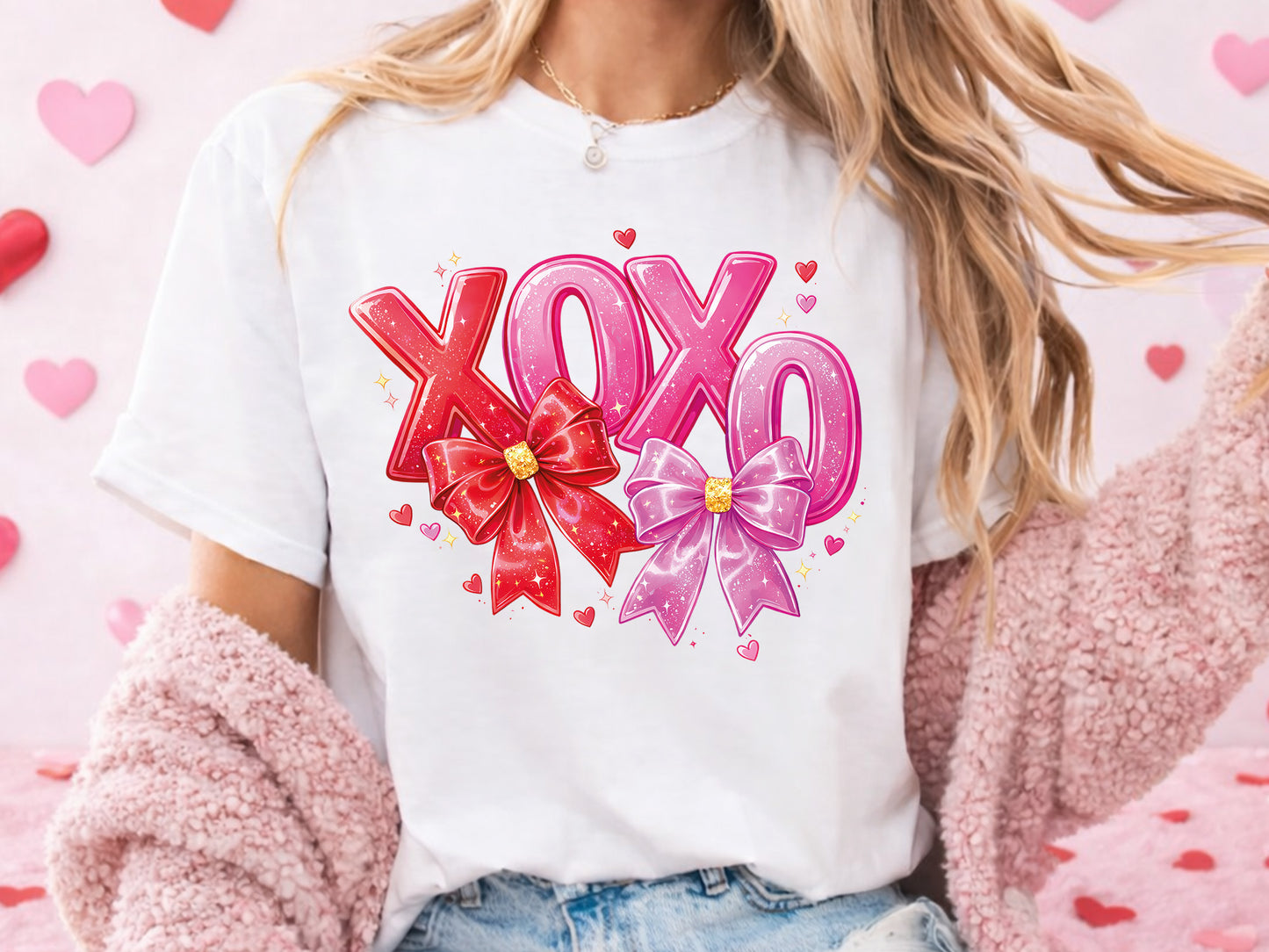 Preppy Xoxo Valentine Coquette PNG Sublimation