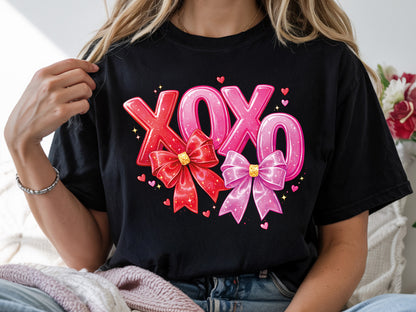 Preppy Xoxo Valentine Coquette PNG Sublimation