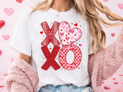 Preppy Xoxo Valentine's Day Sublimation Print