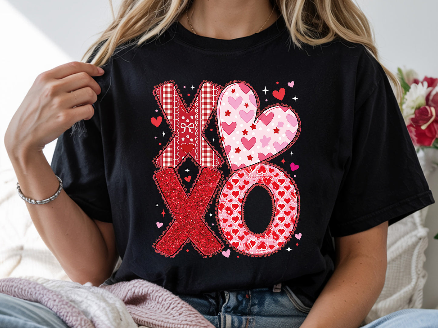Preppy Xoxo Valentine's Day Sublimation Print