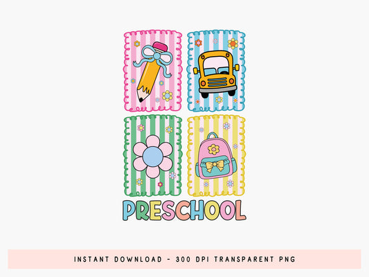 Preschool, Preppy Back to School Sublimation