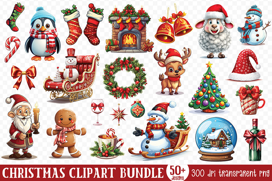 Christmas Sublimation Clipart Bundle V.2