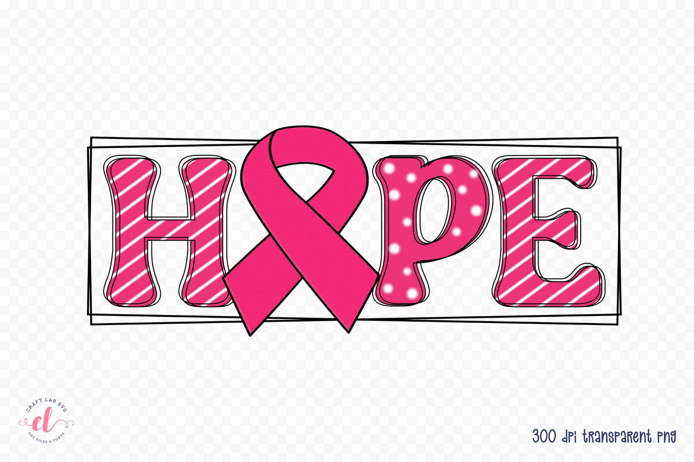 Hope PNG, Breast Cancer Sublimation Design
