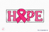 Hope PNG, Breast Cancer Sublimation Design