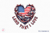 4th of July Sublimation Design |  Land That I Love