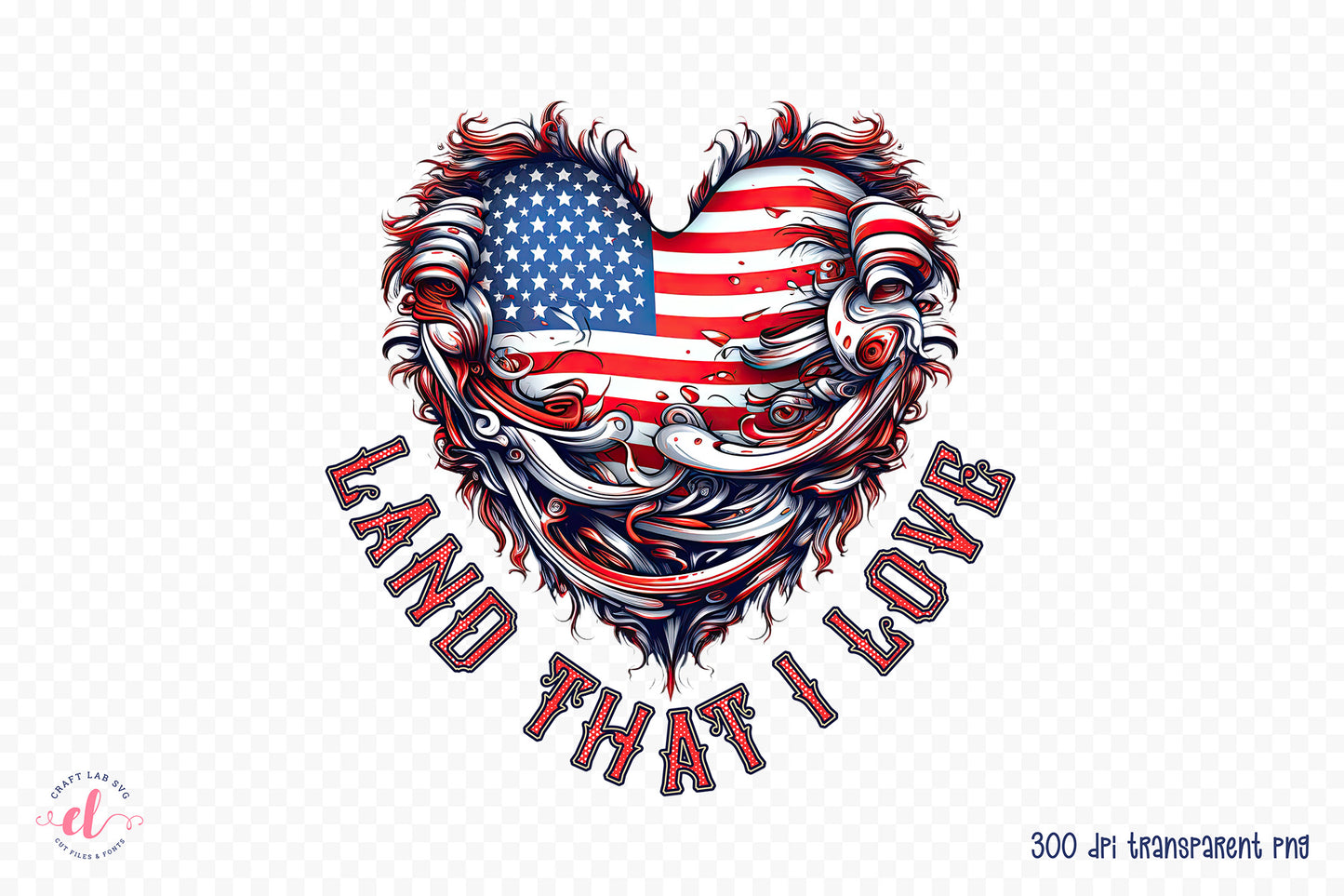 4th of July Sublimation Design |  Land That I Love