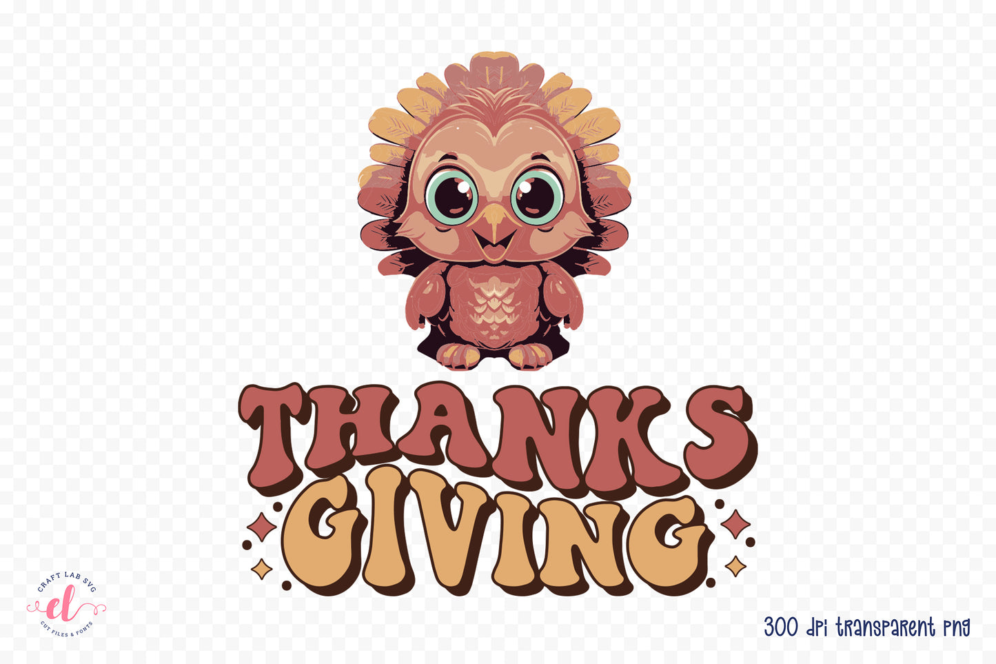 Thanks Giving Retro Sublimation Design