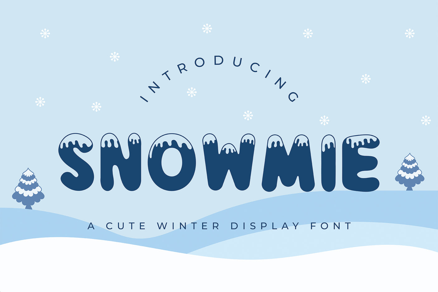 Snowmie Font - A Cute Winter Display Font