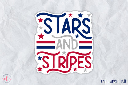 4th of July Sticker | Stars and Stripes