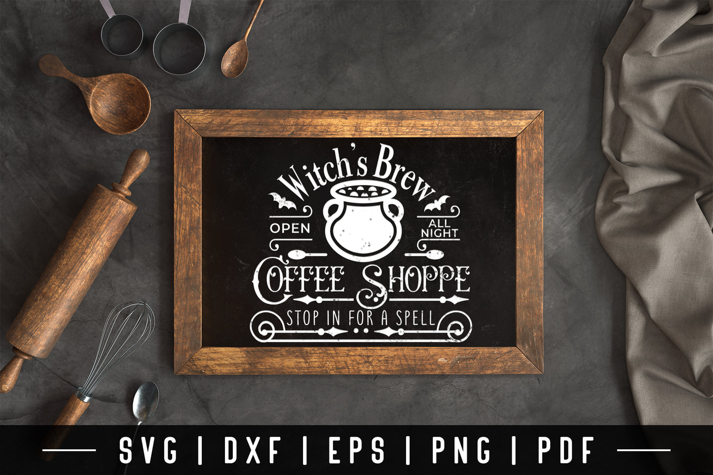 Halloween Witch's Brew Coffee Shoppe SVG