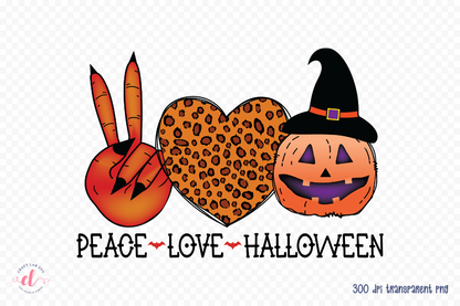 Halloween Sublimation Design | Peace Love Halloween