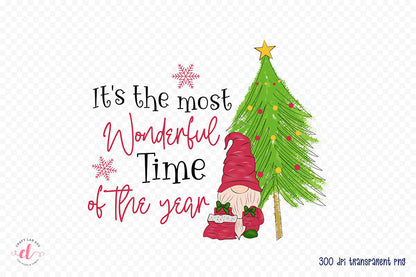 Pink Christmas PNG Sublimation Design