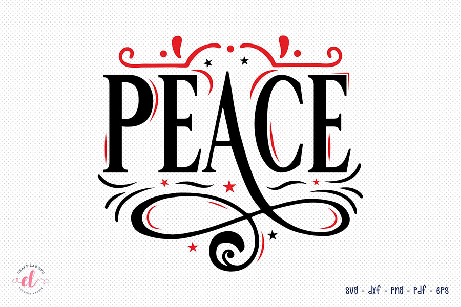 Christmas SVG - Peace SVG Cut File