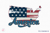 Retro 4th of July Sublimation | America PNG