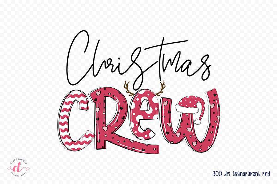 Christmas Crew PNG | Pink Christmas Sublimation