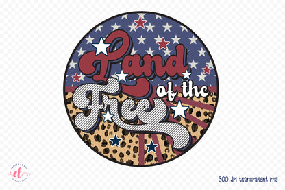 4th of July Retro Sublimation | Land of the Free PNG