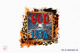 4th of July Sublimation Design - God Bless the USA