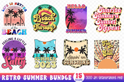 Retro Summer PNG Sublimation Bundle