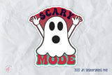 Scary Mode - Printable Halloween Sticker