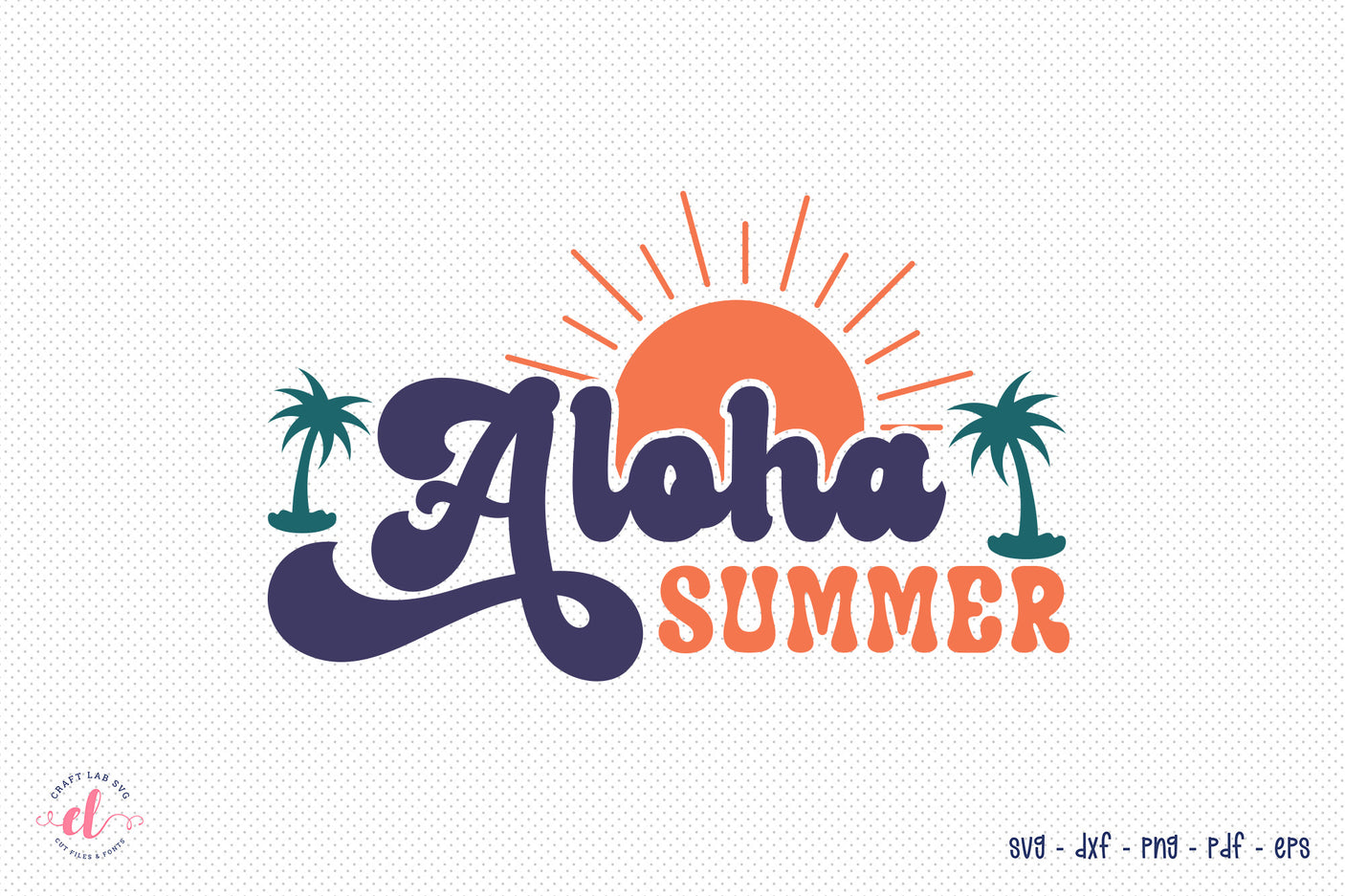Retro Summer SVG, Aloha Summer SVG