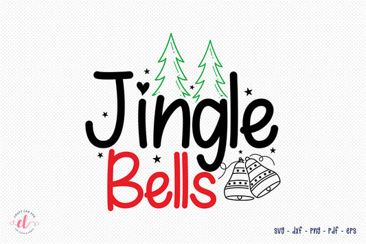 Jingle Bells SVG Cut File, Christmas SVG