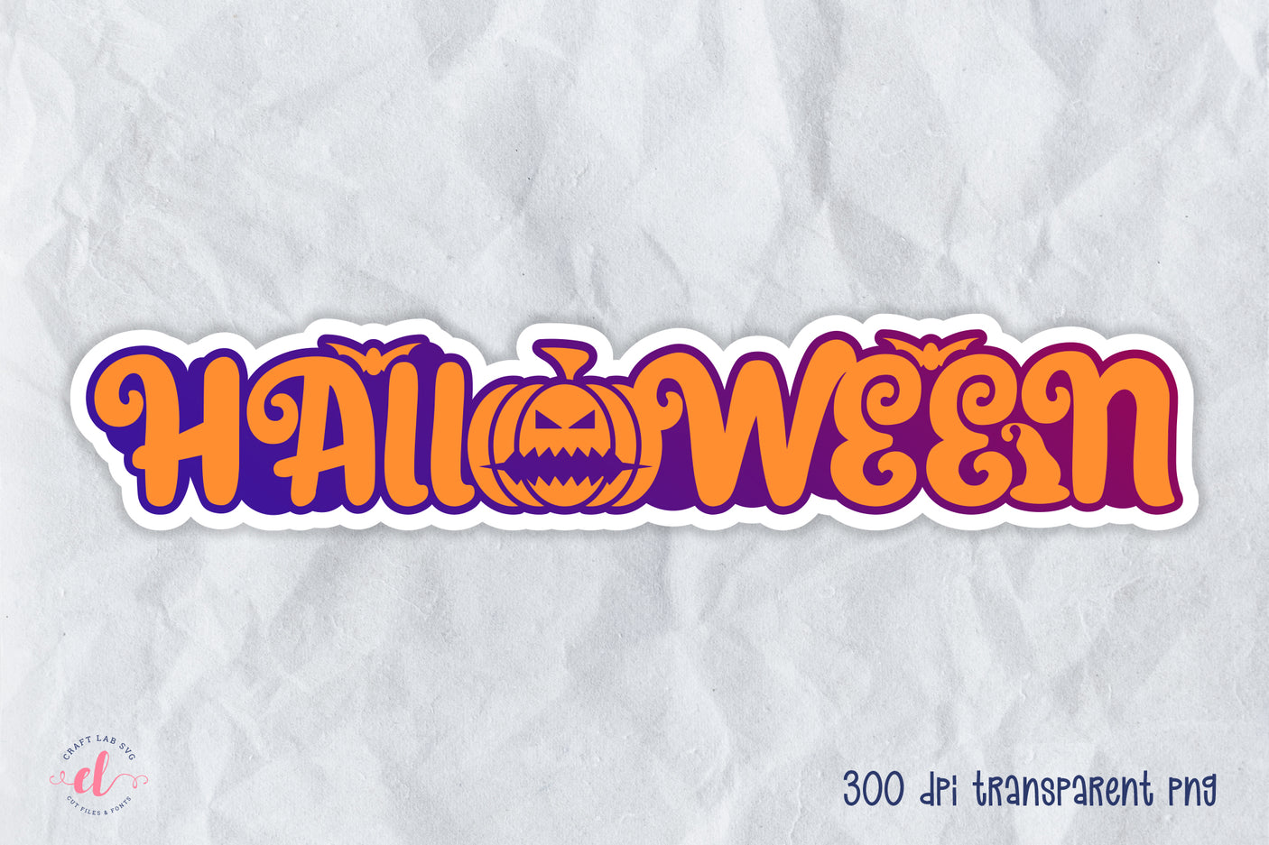 Printable Halloween Sticker PNG