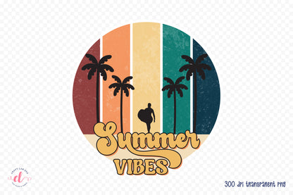 Retro Summer Sublimation | Summer Vibes PNG