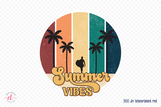 Retro Summer Sublimation | Summer Vibes PNG