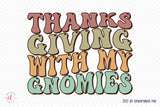 Thanks Giving with My Gnomies, Retro Thanksgiving PNG