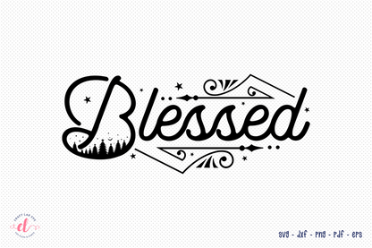 Christmas SVG - Blessed SVG Cut File