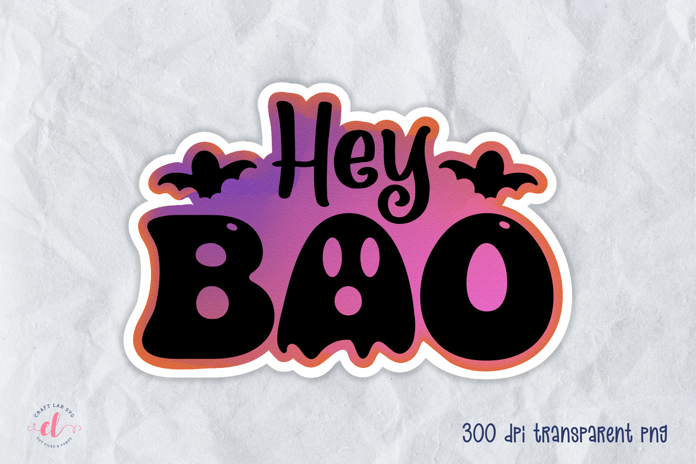 Hey Boo | Printable Halloween Sticker