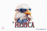 4th of July Sublimation Design - Merica PNG