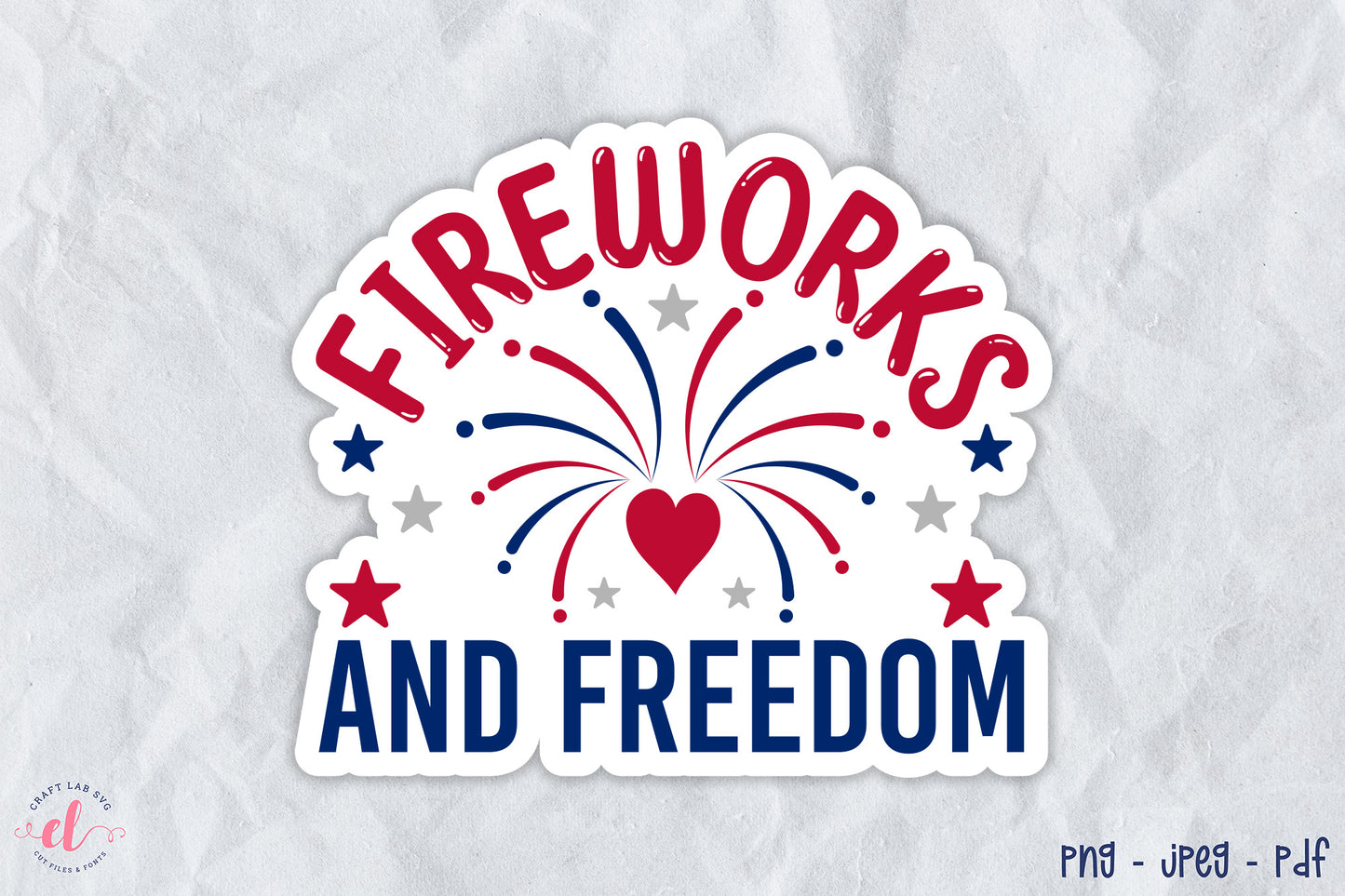 4th of July PNG Sticker - Fireworks & Freedom