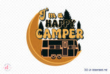 Retro Camping Sublimation | I'm a Happy Camper PNG