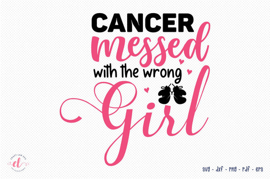 Cancer Missed with the Wrong Girl, Breast Cancer SVG