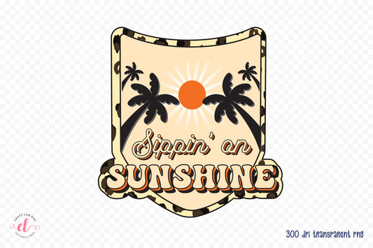 Retro Summer PNG | Sippin on Sunshine