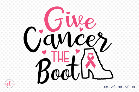 Give Cancer the Boot, Breast Cancer SVG