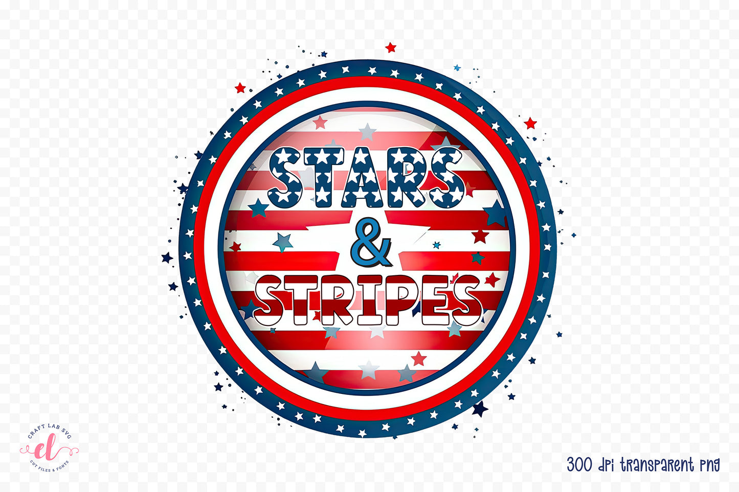 4th of July Sublimation, Stars & Stripes PNG