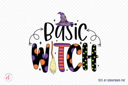 Halloween Witch Sublimation, Basic Witch PNG