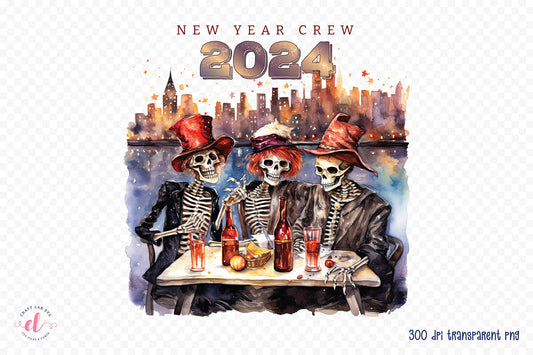 New Year Crew 2024 PNG Sublimation