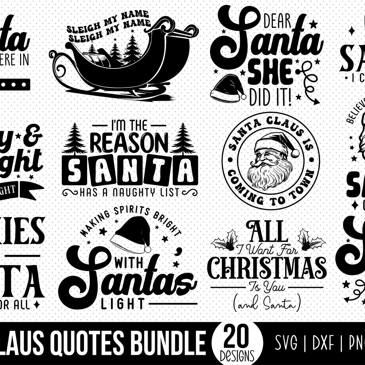 Santa Claus Quotes SVG Bundle – Craft Lab SVG