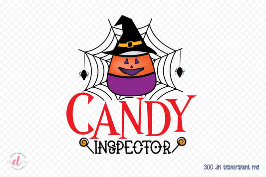 Halloween PNG Sublimation, Candy Inspector