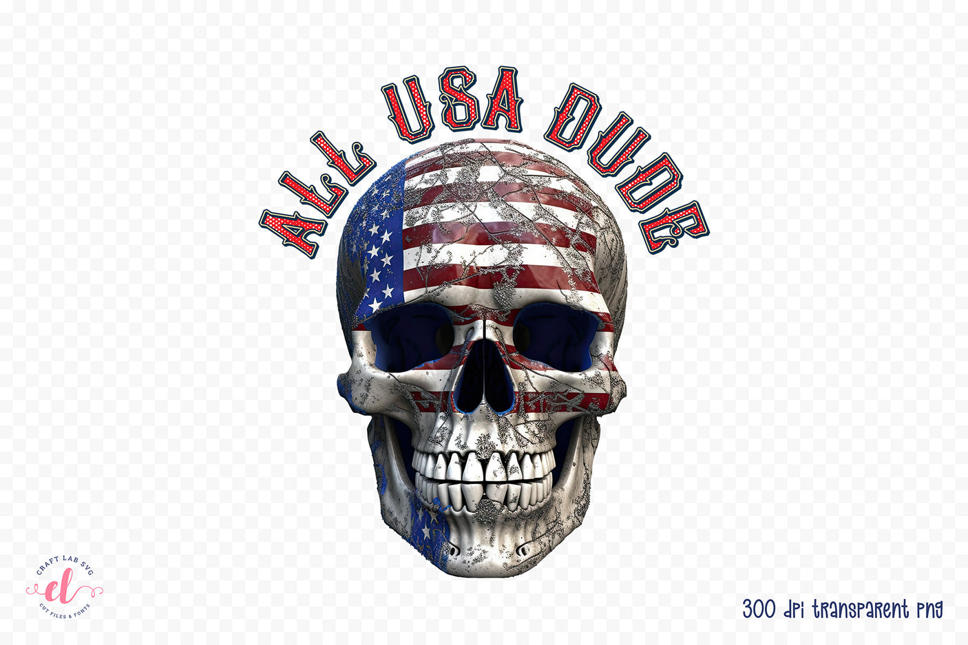 4th of July Sublimation Design, All USA Dude