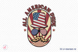 4th of July Retro Sublimation -  All American Dude PNG