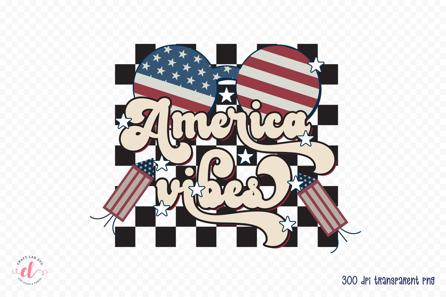 Retro 4th of July PNG | America Vibes PNG