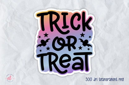 Trick or Treat | Printable Halloween Sticker