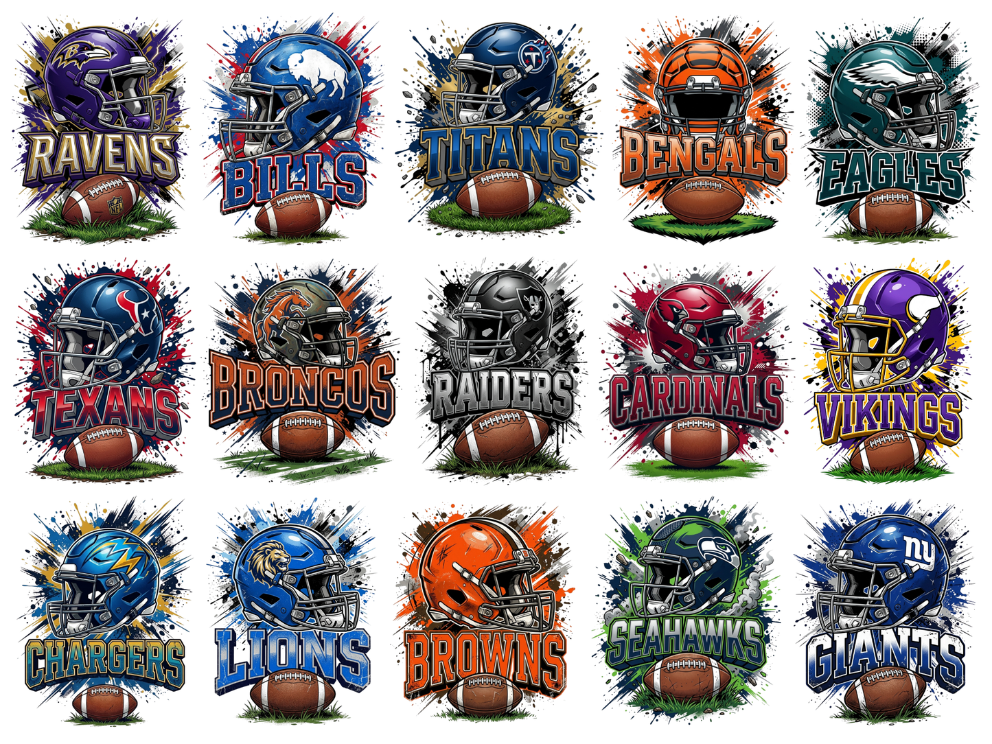 Football Mascot Team PNG Bundle