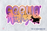 Feelin Witchy PNG | Printable Halloween Sticker